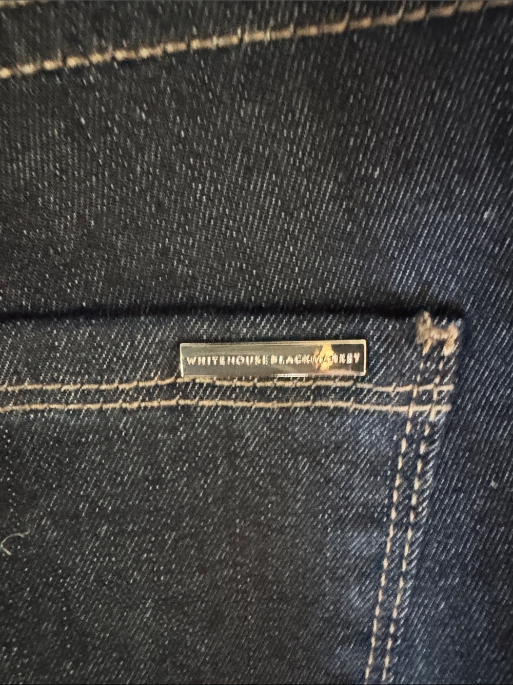 White House Black Market Dark Indigo Skinny Flare Jeans - Picture 6 of 10